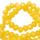 Top Facet kralen 3x2mm disc Tuscany yellow-pearl shine coating